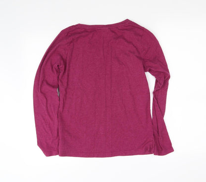 Back view of Disney women’s purple basic t-shirt, size UK 10