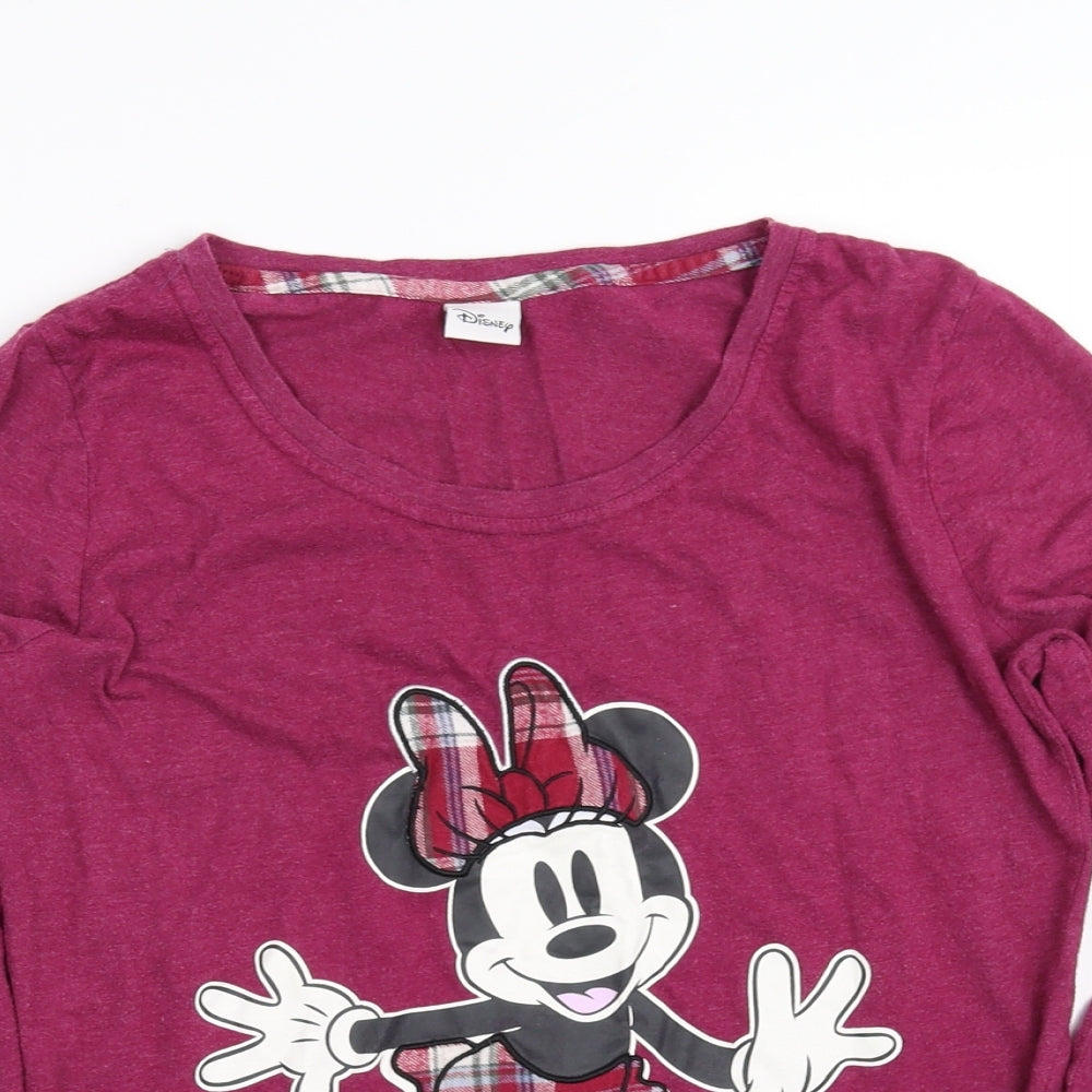 Disney Womens Purple   Basic T-Shirt Size 10