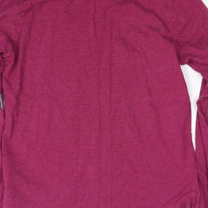 Brand and care label for Disney women’s purple basic t-shirt, size UK 10