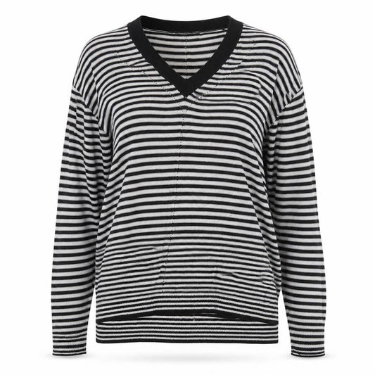 NEXT Womens Black Striped  Basic Blouse Size 10