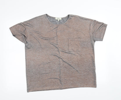 Additional front view of Papaya women’s grey basic blouse, size UK 12