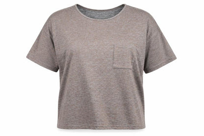 Front view of Papaya women’s grey basic blouse, size UK 12