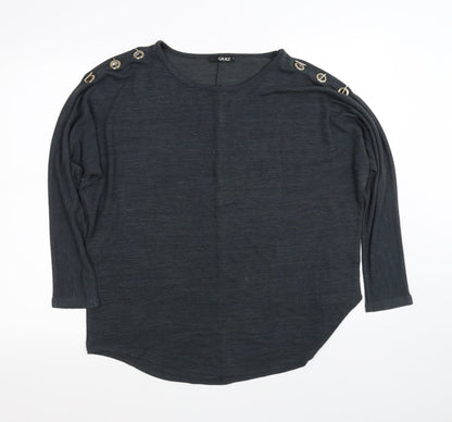 Additional front view of Quix women’s blue jumper, size M