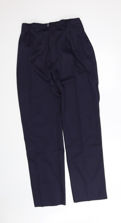 Additional front view of Carrington women’s blue trousers, size UK 34, 35-inch leg