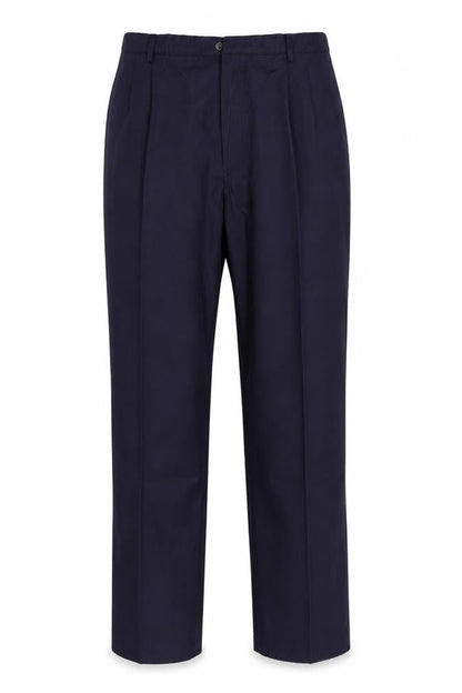 Front view of Carrington women’s blue trousers, size UK 34, 35-inch leg