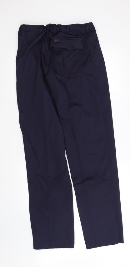 Back view of Carrington women’s blue trousers, size UK 34, 35-inch leg