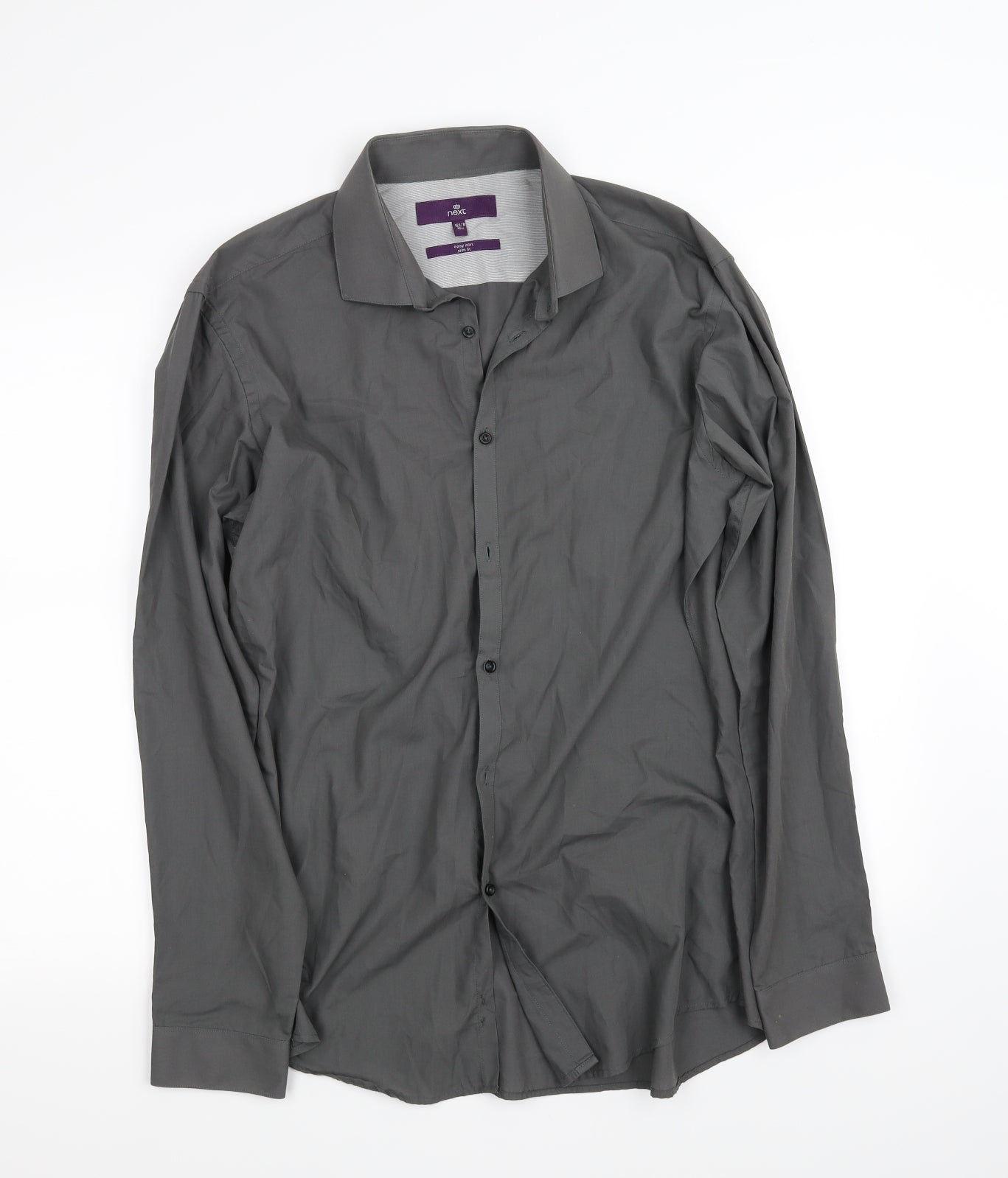 NEXT Mens Grey    Button-Up Size 16