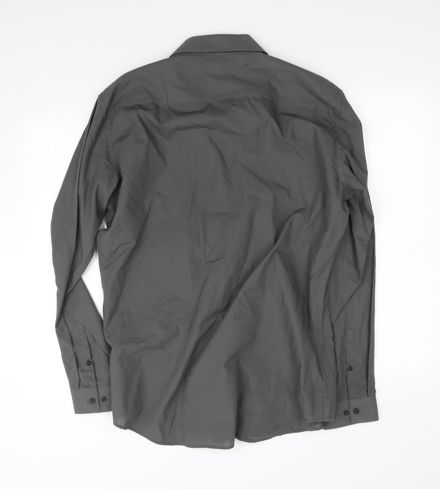 NEXT Mens Grey    Button-Up Size 16