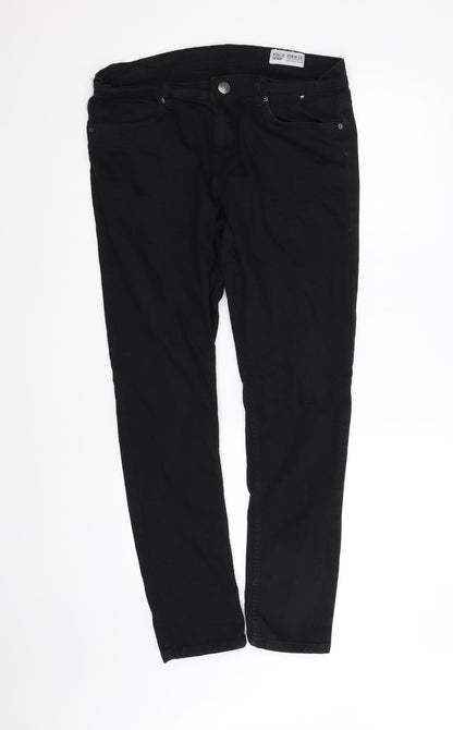 Additional front view of Denim & Co. women’s black trousers, size M, 32-inch leg