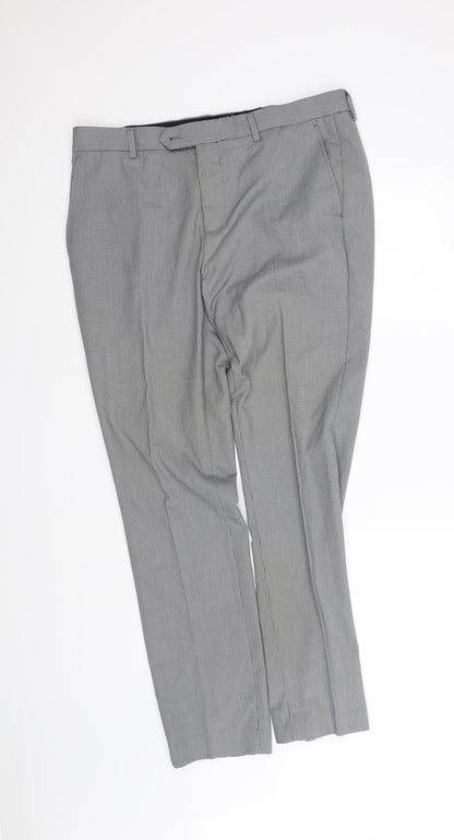 Additional front view of Cedarwood State women’s grey trousers, size M, 32-inch leg