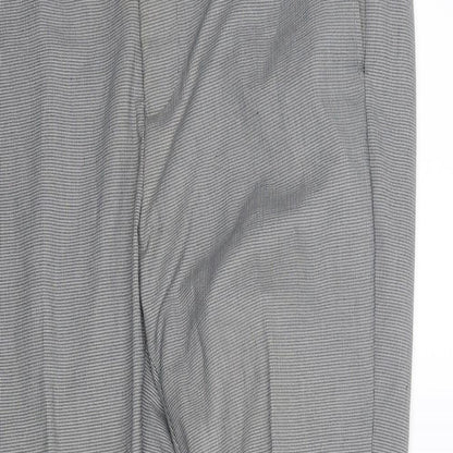 Close-up detail of Cedarwood State women’s grey trousers, size M, 32-inch leg