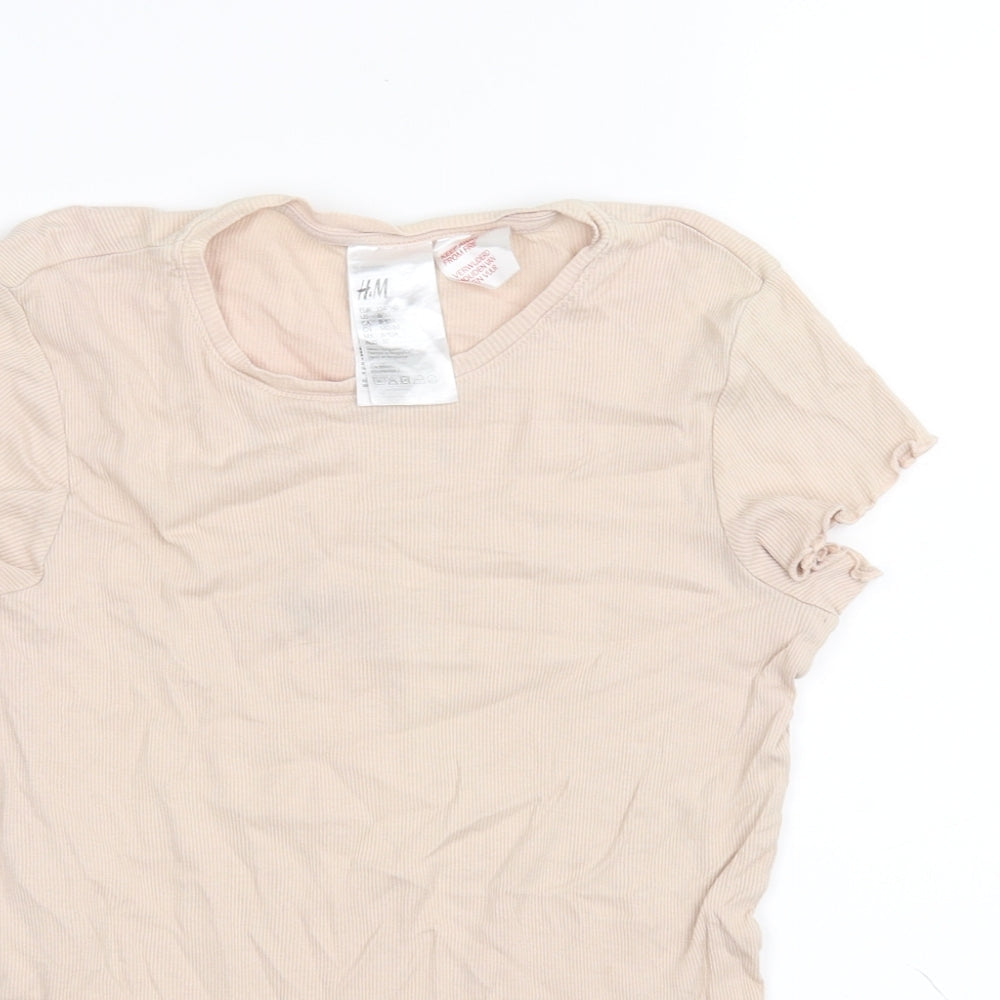 H&M Girls Pink   Basic T-Shirt Size 10-11 Years