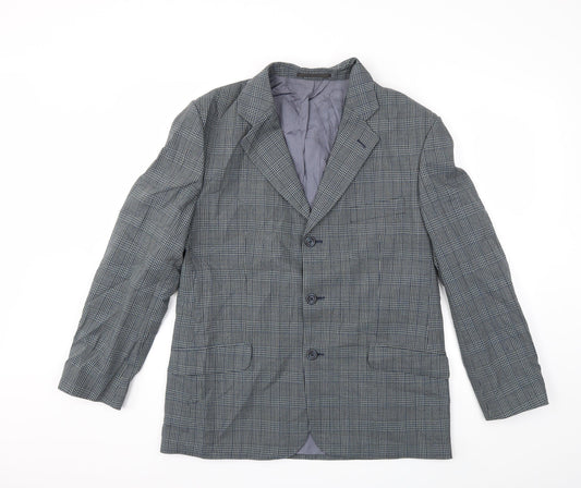 Preworn Mens Grey Check  Jacket Suit Jacket Size 42