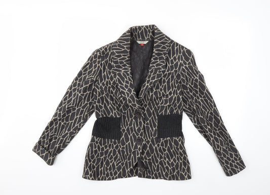 FSR Womens Grey Animal Print  Jacket  Size 10