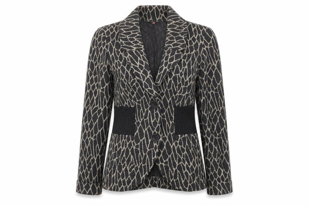 FSR Womens Grey Animal Print  Jacket  Size 10