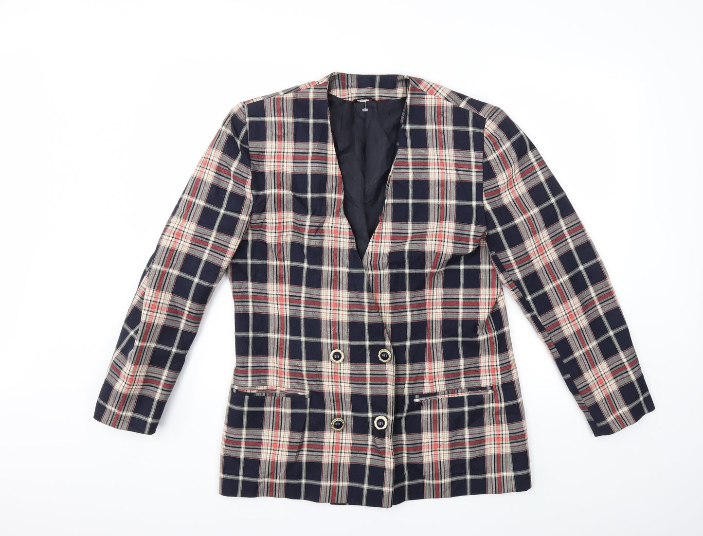 Preworn Womens Blue Check  Jacket  Size 14