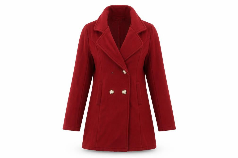 SheIn Womens Red   Overcoat Coat Size S