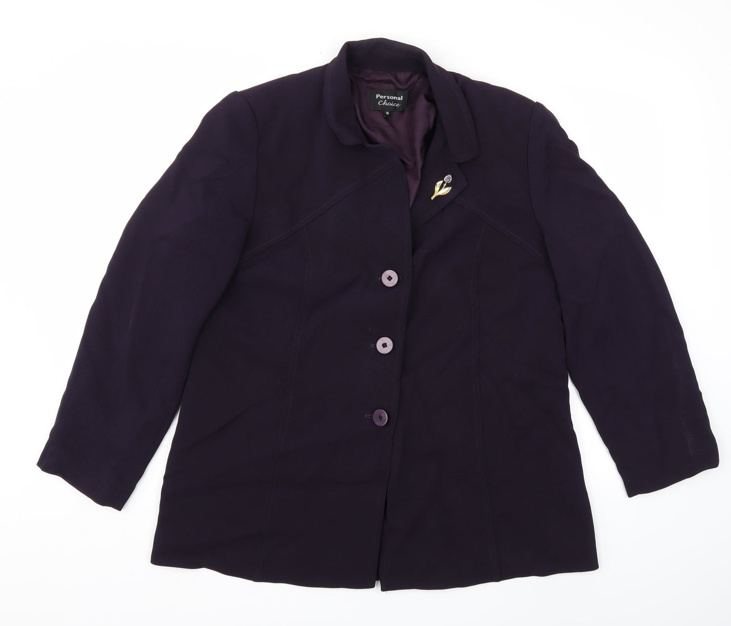Personal Choice Womens Purple   Jacket  Size 16