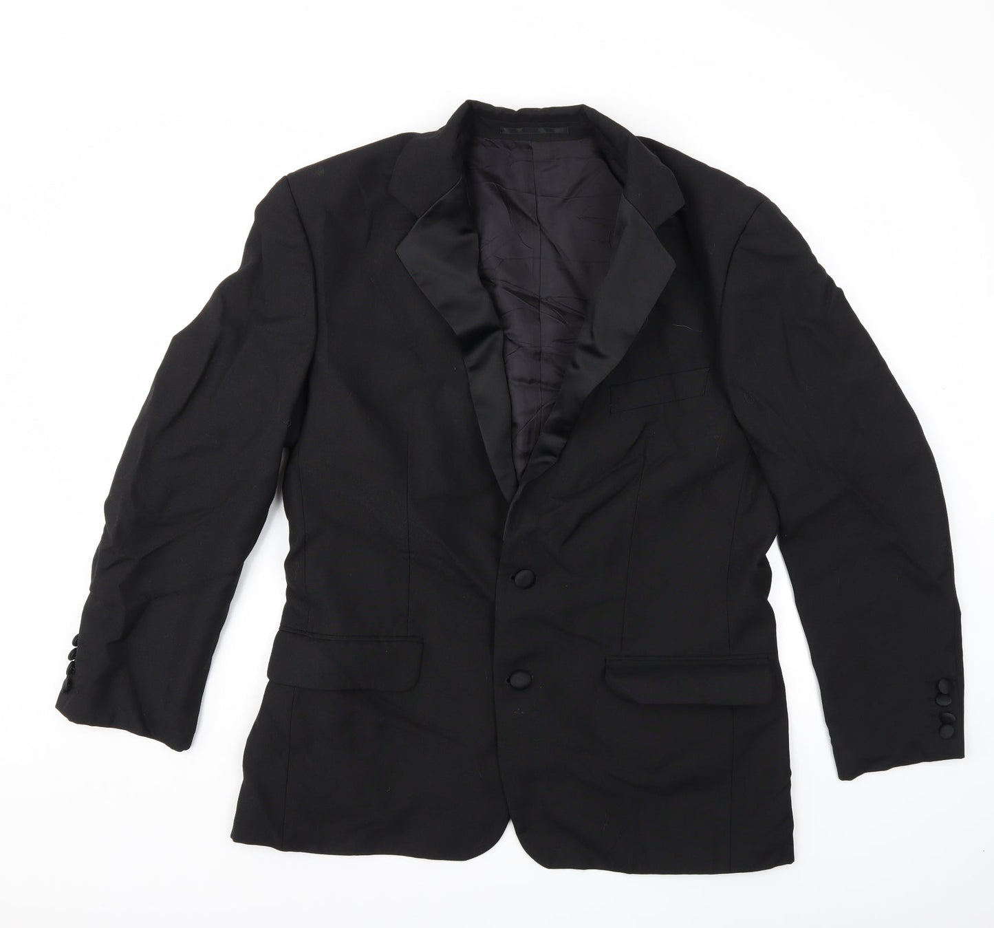 Preworn Mens Black   Jacket Suit Jacket Size 42