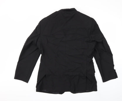 Back view of Preworn men’s black jacket suit jacket, size 42