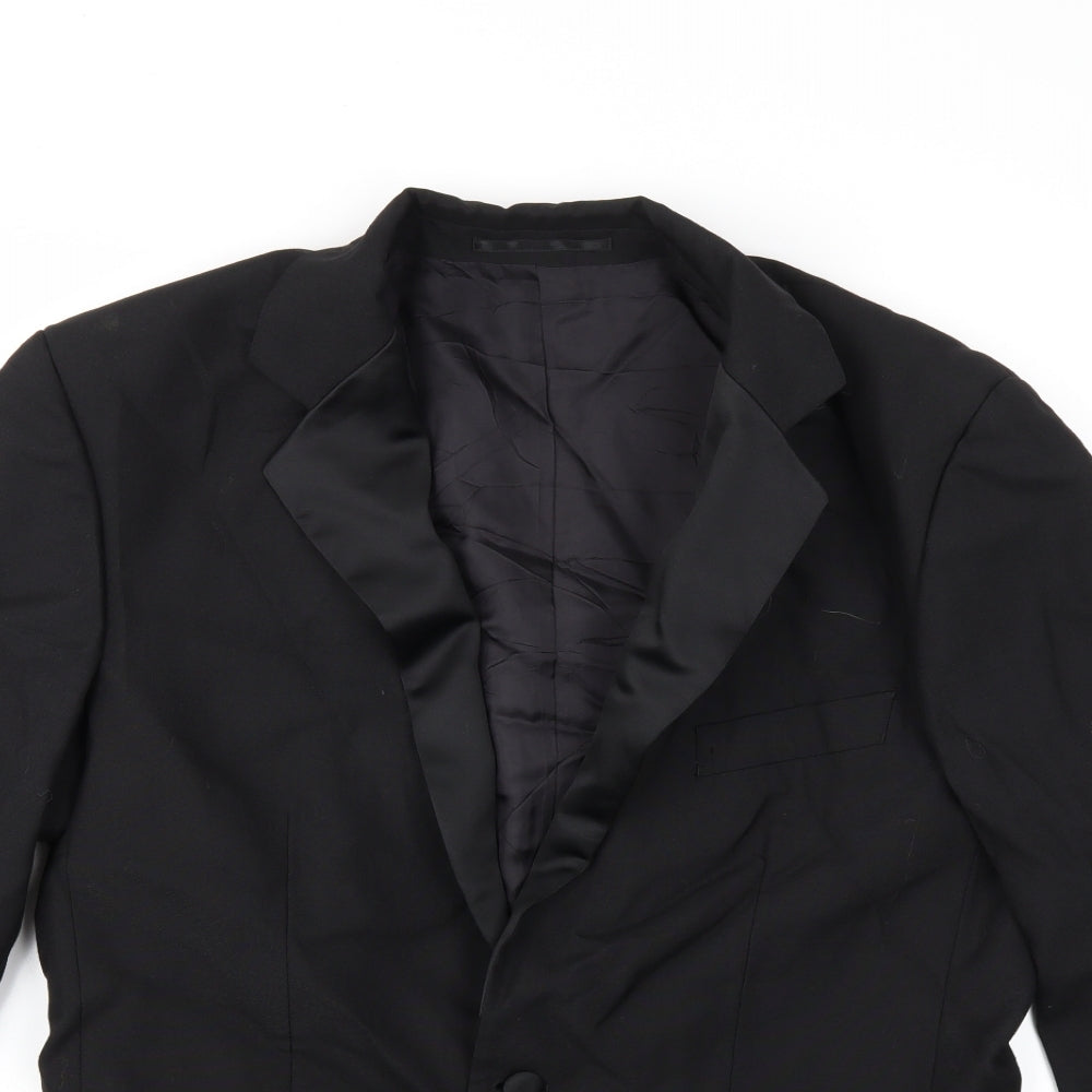Preworn Mens Black   Jacket Suit Jacket Size 42