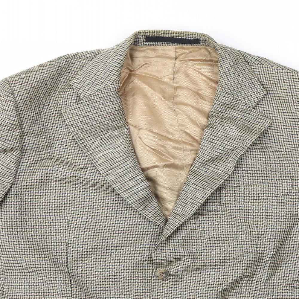 Marks and Spencer Mens Brown Check  Jacket Suit Jacket Size 42