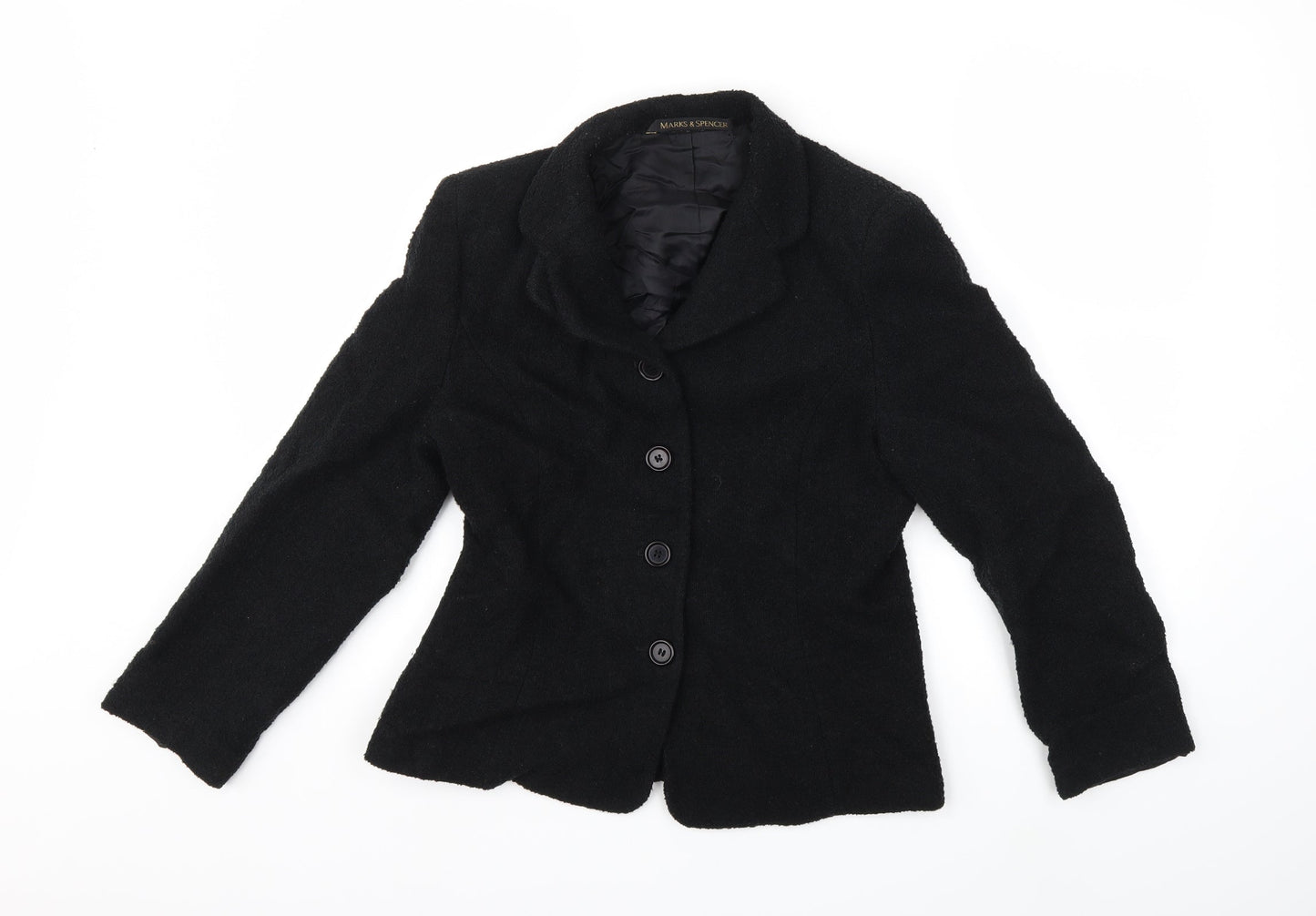 Marks and Spencer Womens Black   Jacket Coat Size 10