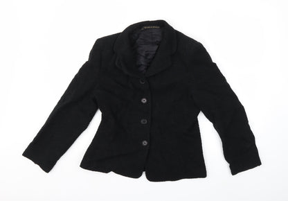 Additional front view of Marks & Spencer women’s black jacket coat, size UK 10