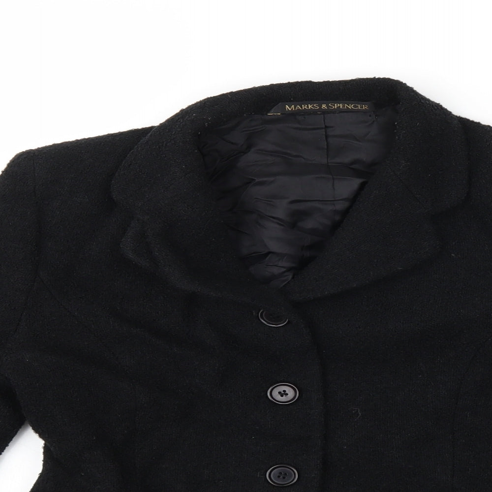 Marks and Spencer Womens Black   Jacket Coat Size 10