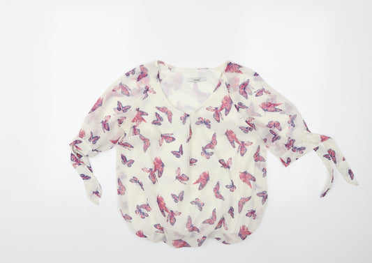 George Womens White   Basic Blouse Size 8