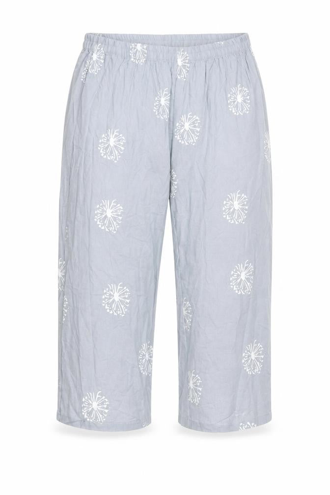Preworn Womens Grey Floral  Trousers  Size 39 in L23 in