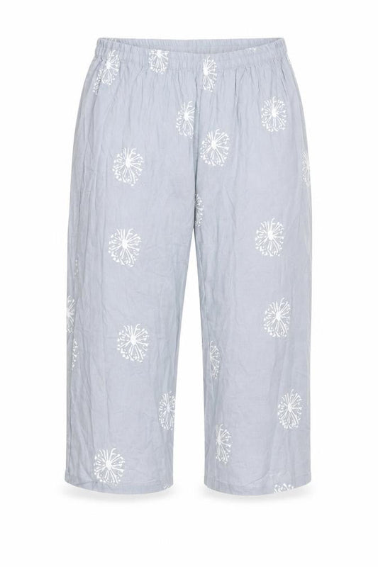 Preworn Womens Grey Floral  Trousers  Size 39 in L23 in