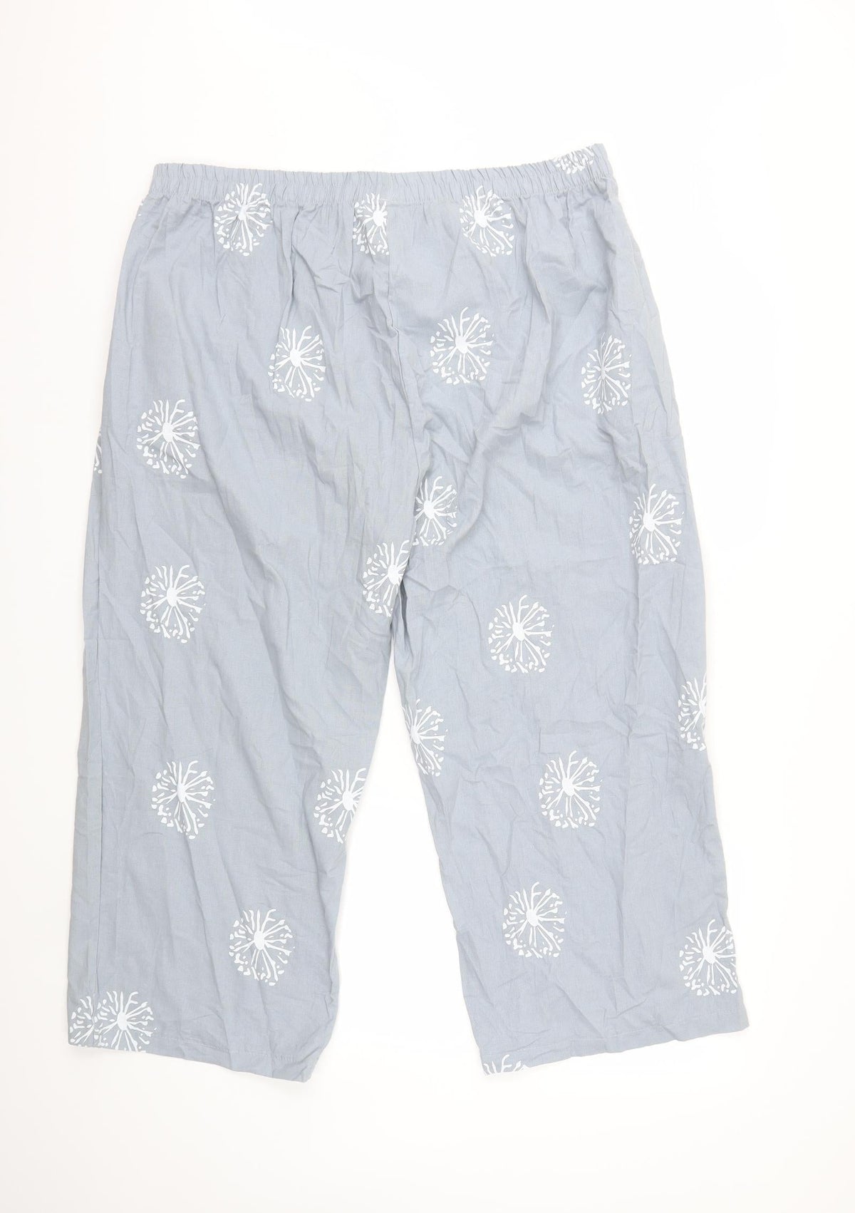Preworn Womens Grey Floral  Trousers  Size 39 in L23 in