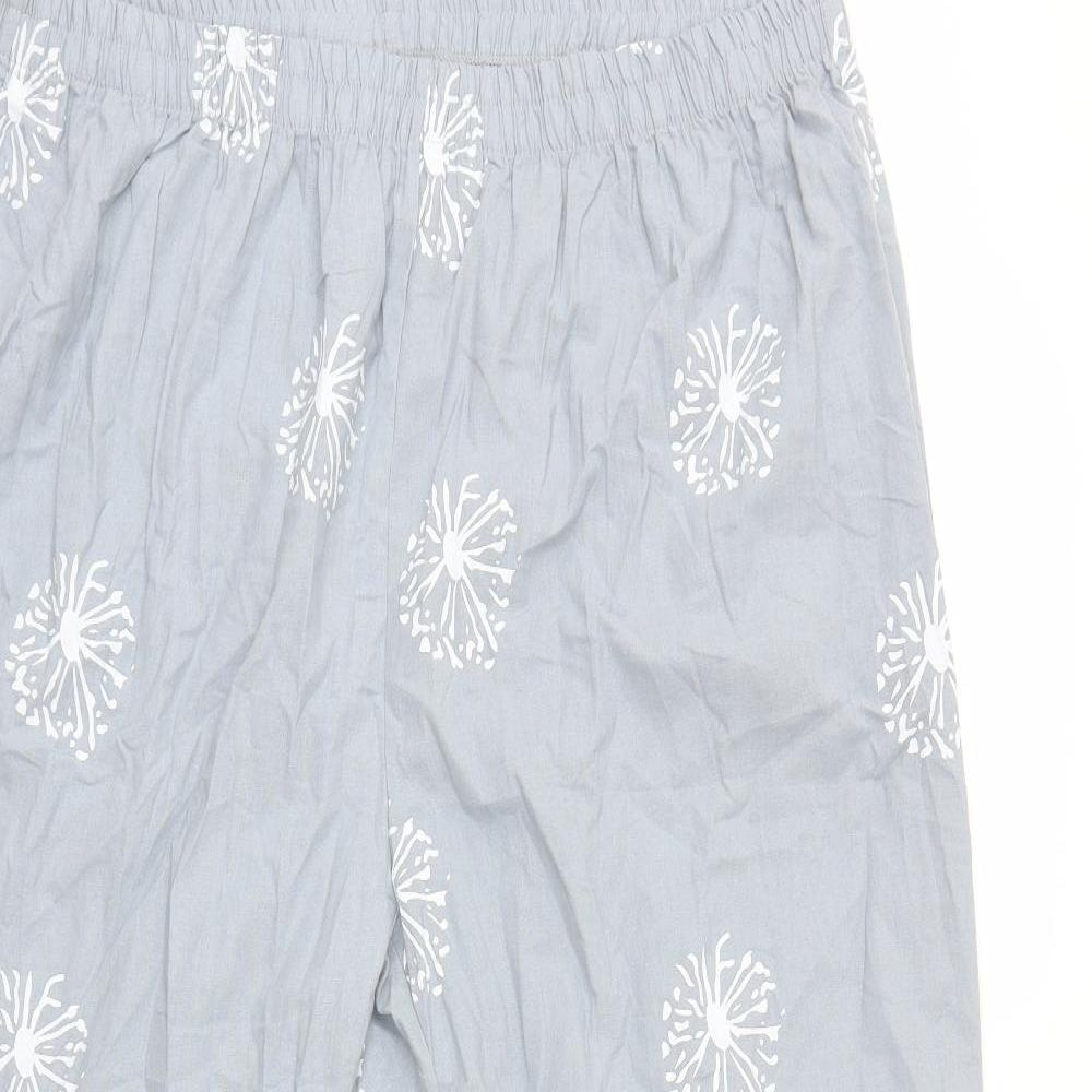 Preworn Womens Grey Floral  Trousers  Size 39 in L23 in