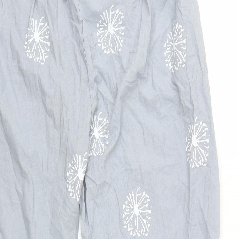Preworn Womens Grey Floral  Trousers  Size 39 in L23 in