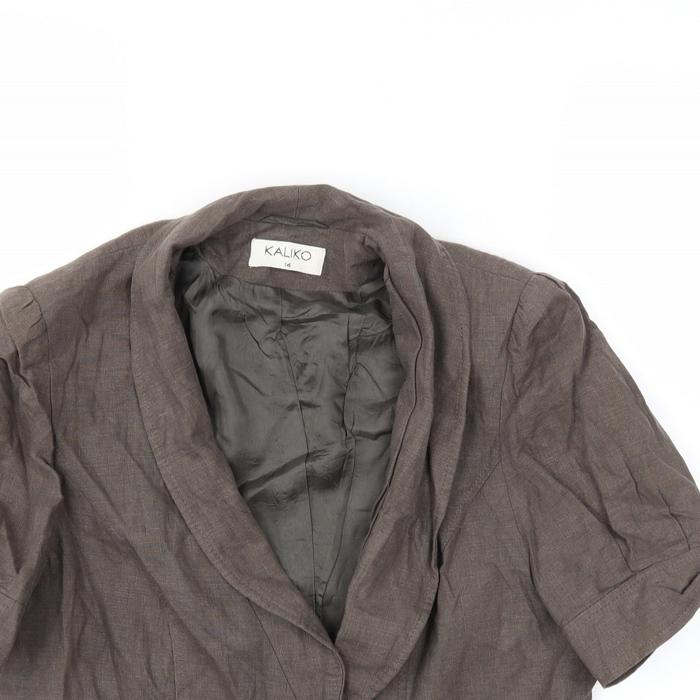 Kaliko Womens Brown   Jacket Coat Size 14