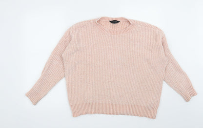 Additional front view of Dorothy Perkins women’s pink jumper, size UK 12