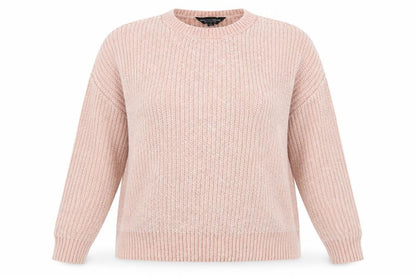 Front view of Dorothy Perkins women’s pink jumper, size UK 12