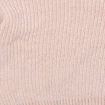 Brand and care label for Dorothy Perkins women’s pink jumper, size UK 12