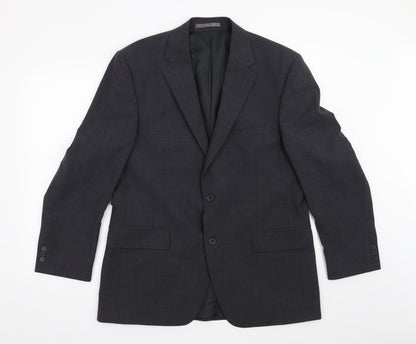 Additional front view of Preworn men’s grey jacket suit jacket, size 42