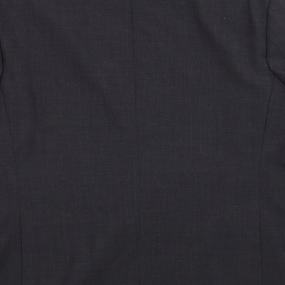 Brand and care label for Preworn men’s grey jacket suit jacket, size 42