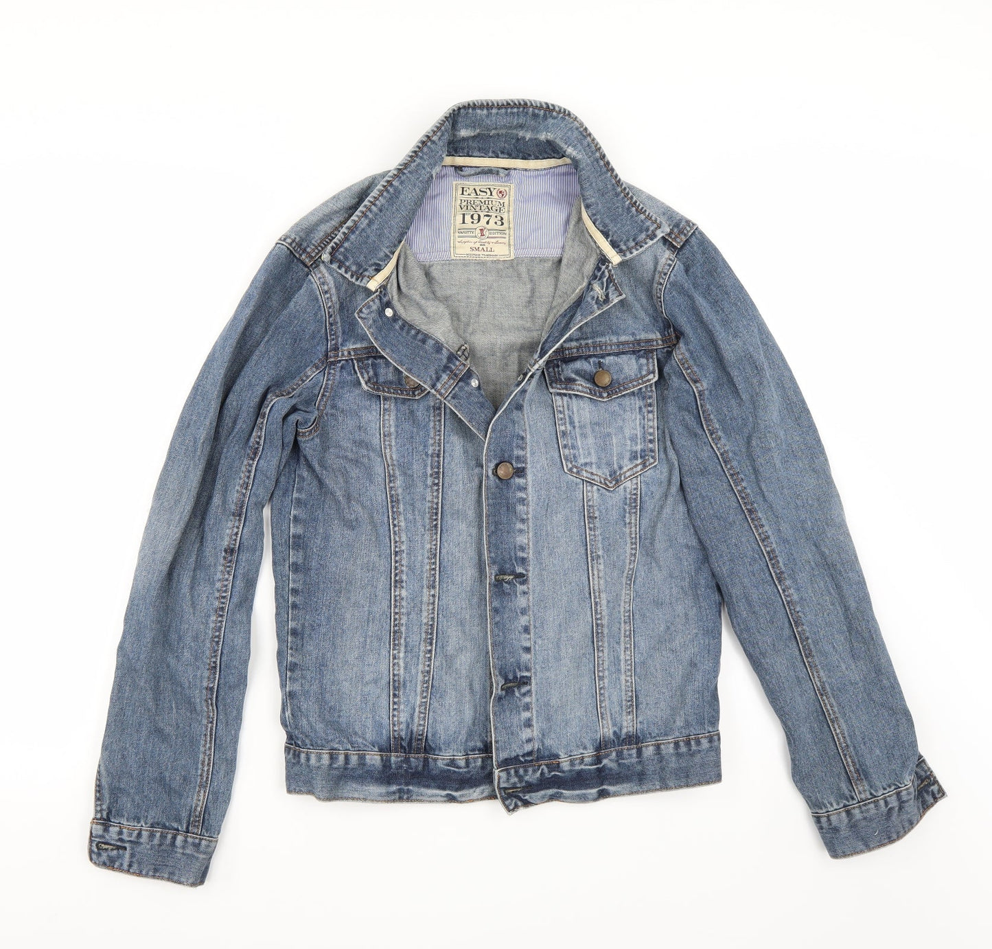 Easy Womens Blue   Jacket Coat Size S