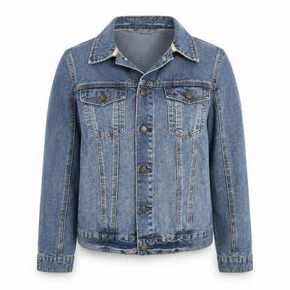 Front view of Easy women’s blue jacket coat, size S