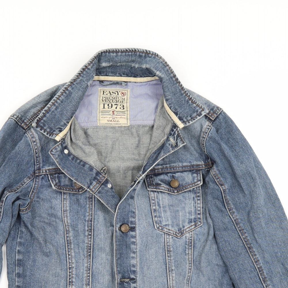 Easy Womens Blue   Jacket Coat Size S