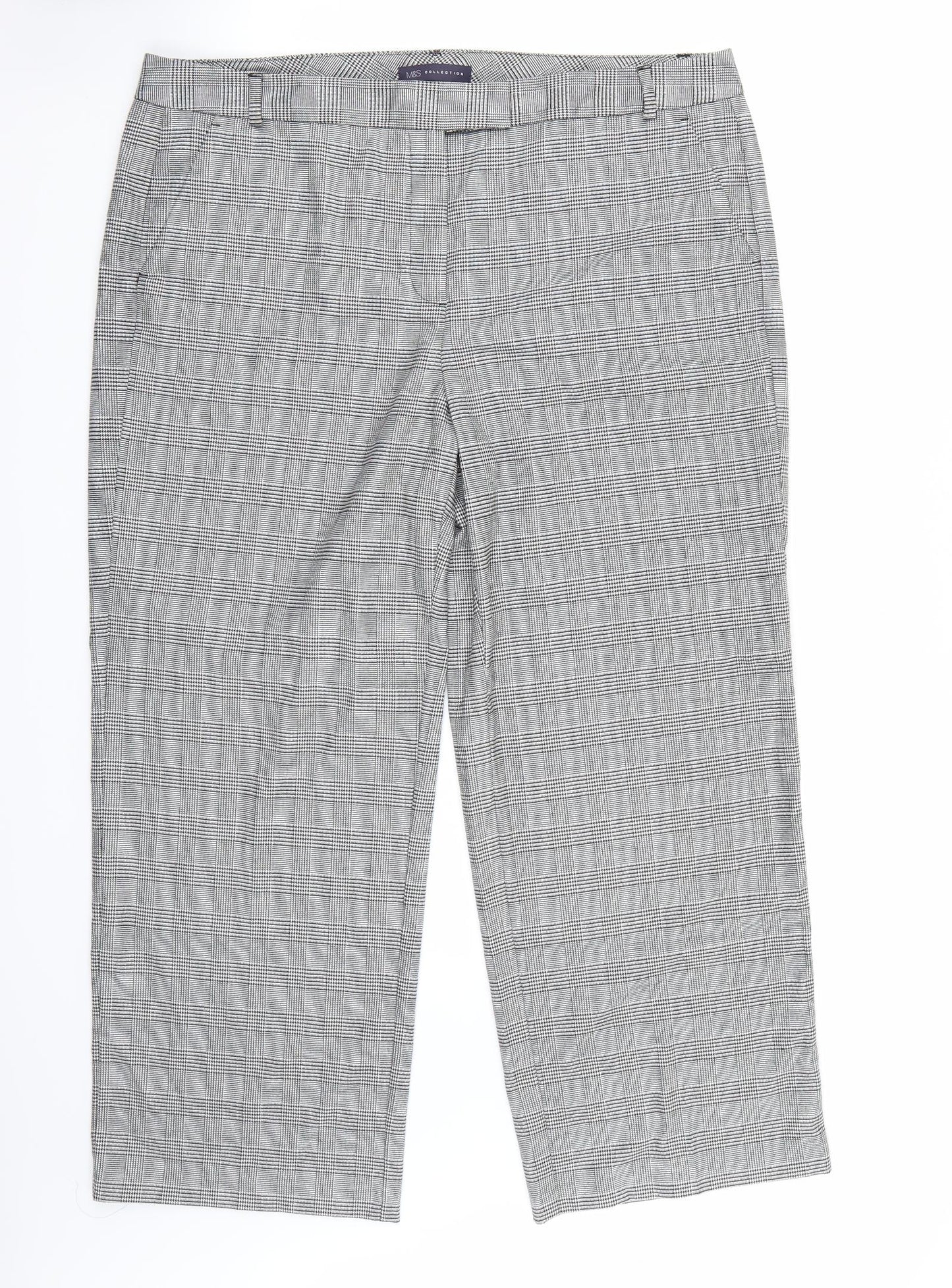 Marks and Spencer Womens White   Trousers  Size 18 L28 in
