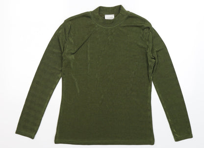 Additional front view of Text women’s green knit jumper, size M