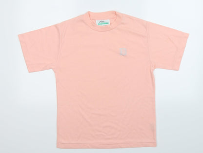 Additional front view of Dash women’s pink basic t-shirt, size M