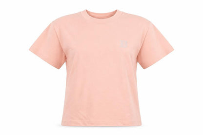 Front view of Dash women’s pink basic t-shirt, size M
