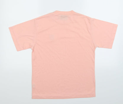 Back view of Dash women’s pink basic t-shirt, size M
