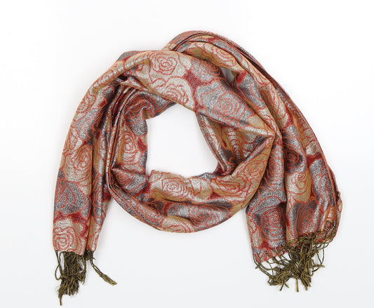 Preworn Womens Multicoloured Floral Knit  Scarf
